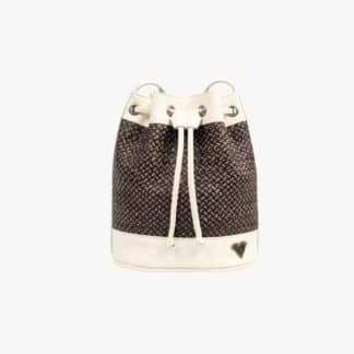 Beige Leather Bucket Terra Bag
