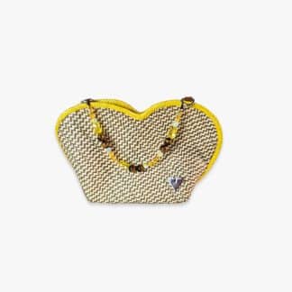 Yellow Heart makeup bag