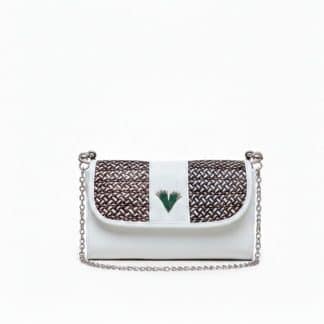 White leather Clutch Zen Bag