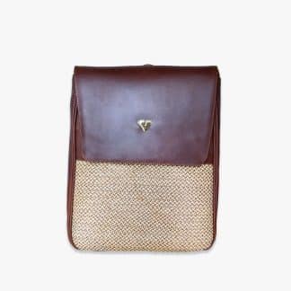 Brown Leather Elite laptop Backpack