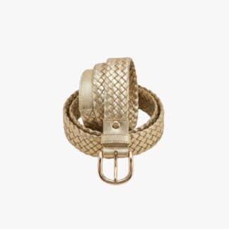 Gold Woven Leather Betl